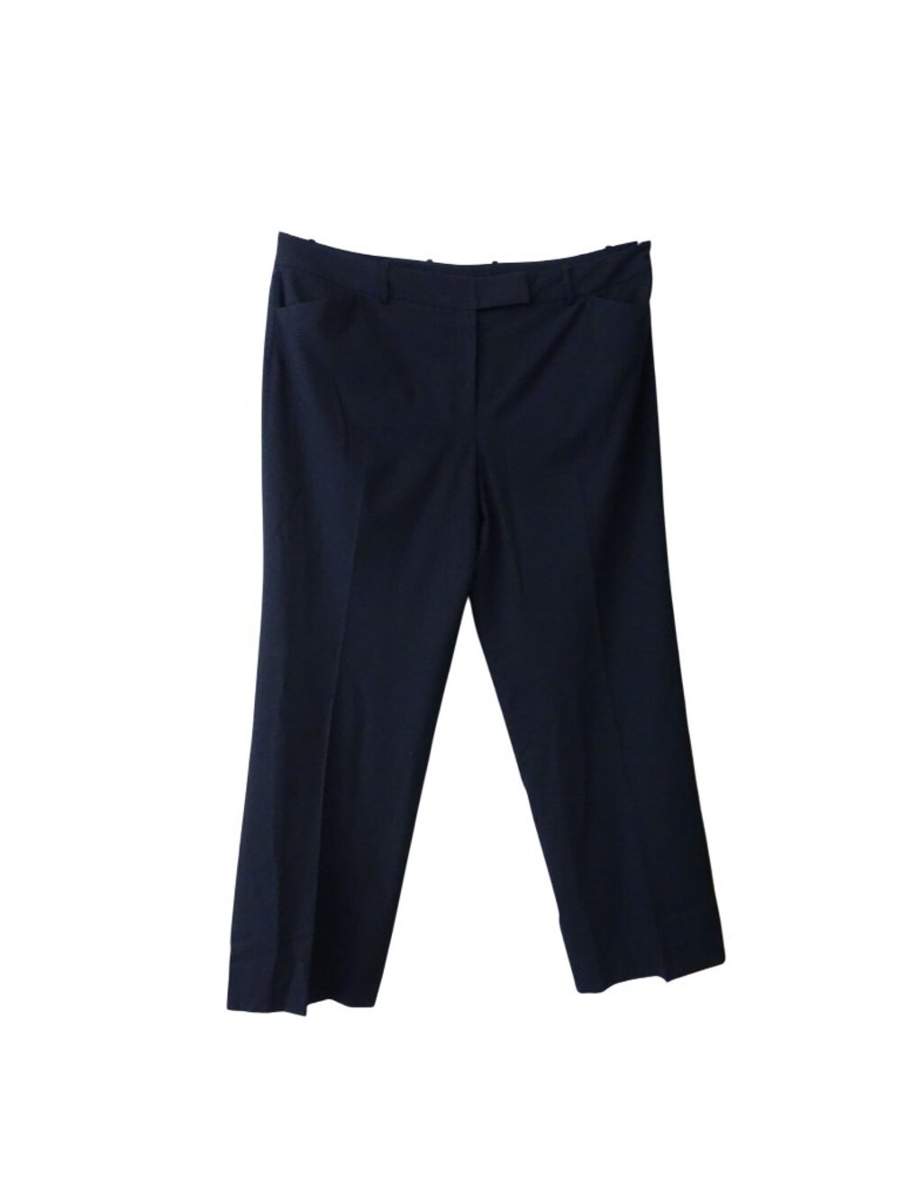 Women Blue Dress Pants Plus Size 18W Wide Straight Minimalist Office Workwear